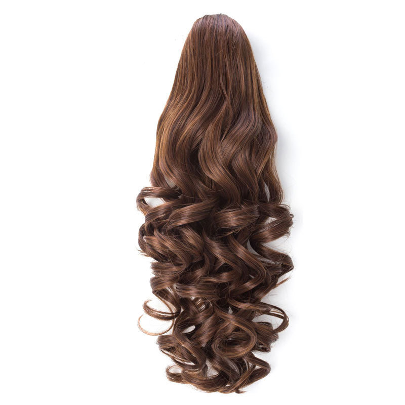 Női rövid lófarok paróka Körtevirág mintával, hőálló szálakkal, természetes megjelenés, nem festhető