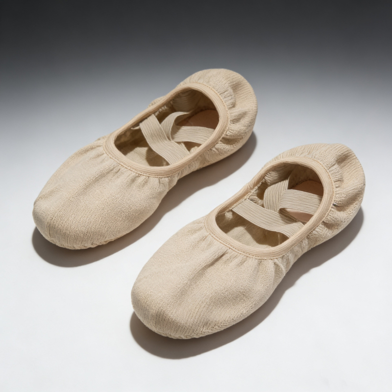 Tánc cipő - Uniszex gyerekeknek, pamut felső rész, bőr talp, légáteresztő, csúszásmentes