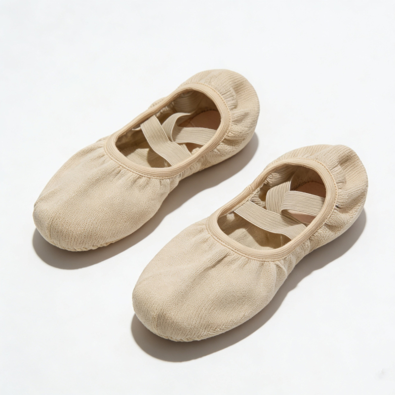 Tánc cipő - Uniszex gyerekeknek, pamut felső rész, bőr talp, légáteresztő, csúszásmentes