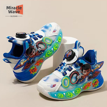 Miracle Tide Nezha dječje tenisice za dječake, 2026 proljeće–jesen, lagane, prozračne, s karikaturnim uzorkom