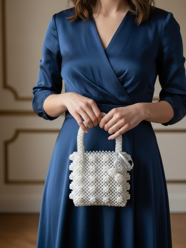 Večernja torbica, ABS materijal, mali kvadrat, uspravni kvadrat, 3D vanjski izgled