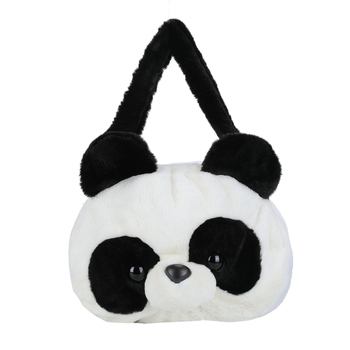 Plush Panda torba za ramena – okruglog oblika, zatvarač, poliester podstava