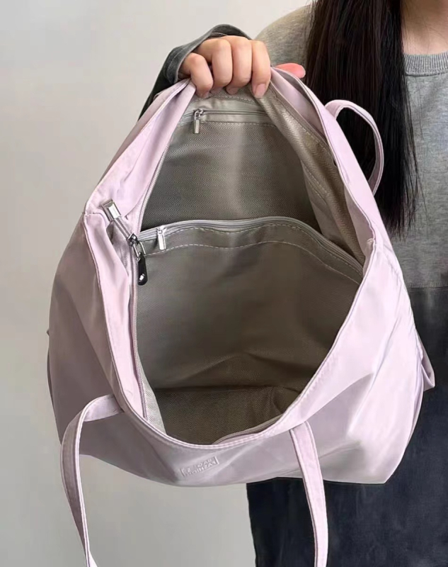 Big Banyan Leather Nylon Tote torba, stil Fresh and Sweet, poliesterska podstava