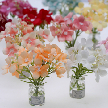 Plantă miniaturală pentru casă de păpuși într-o vază din sticlă, lucrată manual, ornament model BJD