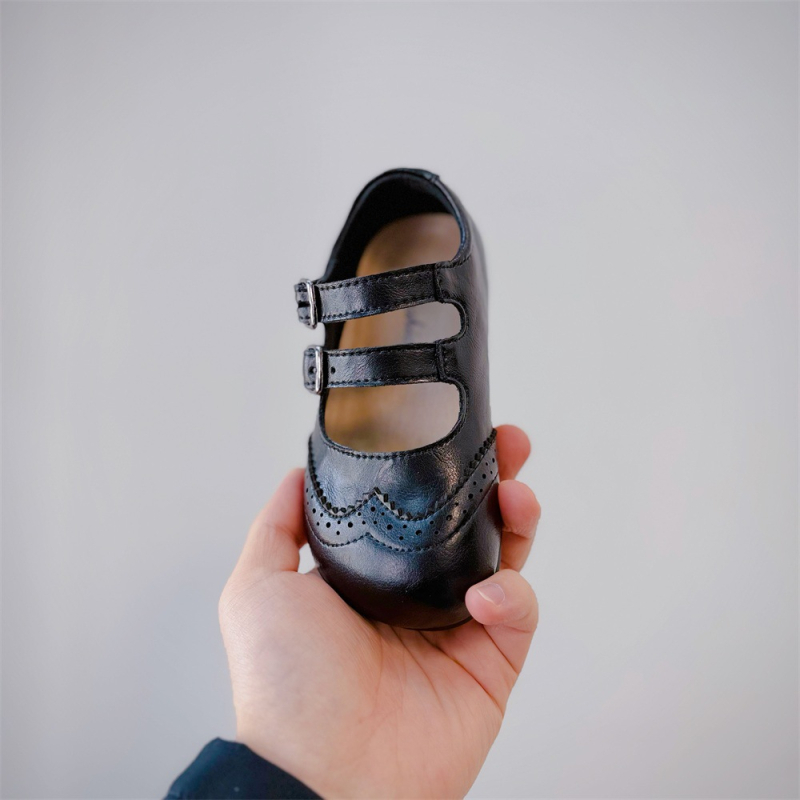 Dječje cipele od sintetičke kože, princeza stil, prozračne, protuklizne, Velcro zatvarač