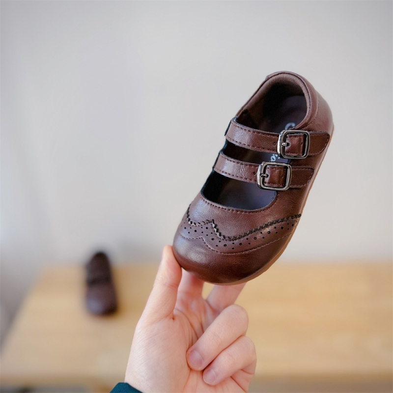 Dječje cipele od sintetičke kože, princeza stil, prozračne, protuklizne, Velcro zatvarač