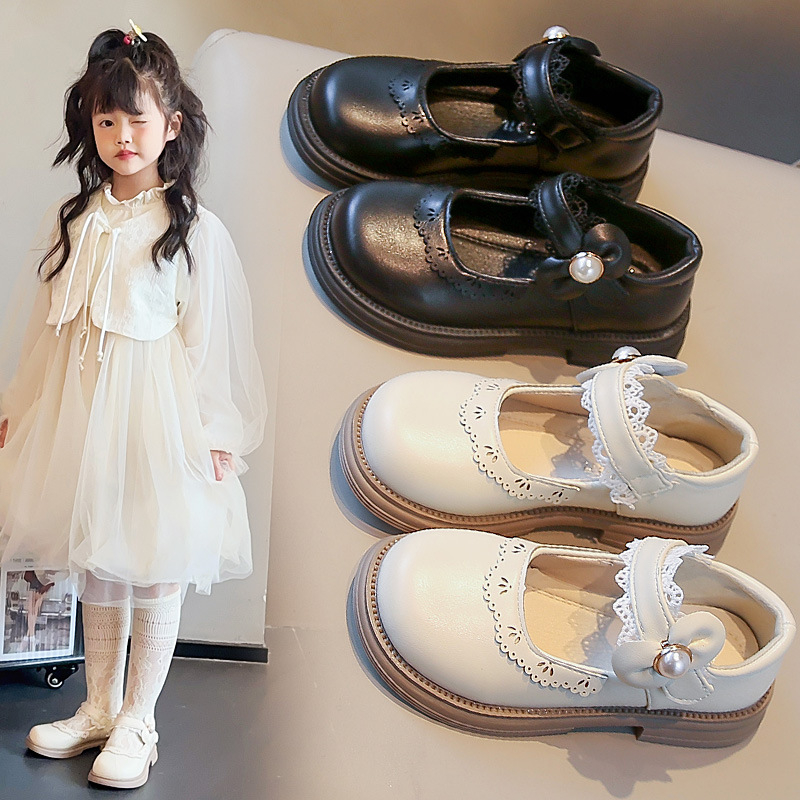 Cipele za princeze za djevojčice - Korejski stil, gornji PU, PU ulošak, gumeni potplat, zatvarač s Velcro, niski gornji dio