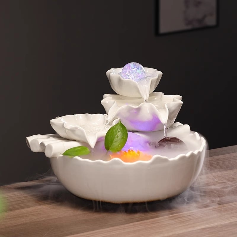 Keramički fontan ukras za akvarij s kružnim vodom, stolni i dnevni dekor, feng shui kotač, novi kineski stil, mogućnost prilagodbe