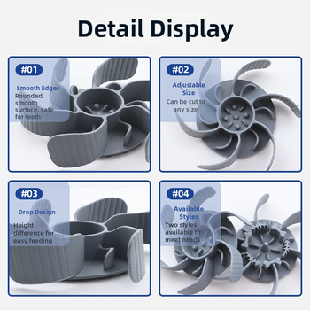 Μπολ αργής τροφοδοσίας για κατοικίδια, σιλικόνη, με βεντούζα, αντι-πνιγμού, για γάτες και σκύλους