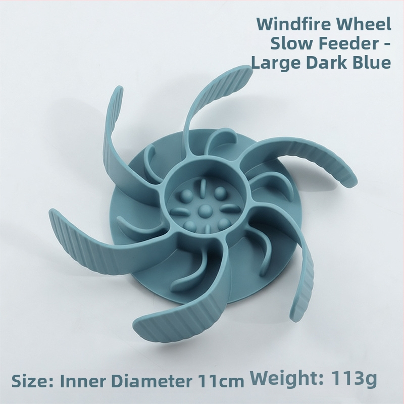 Μπολ αργής τροφοδοσίας για κατοικίδια, σιλικόνη, με βεντούζα, αντι-πνιγμού, για γάτες και σκύλους