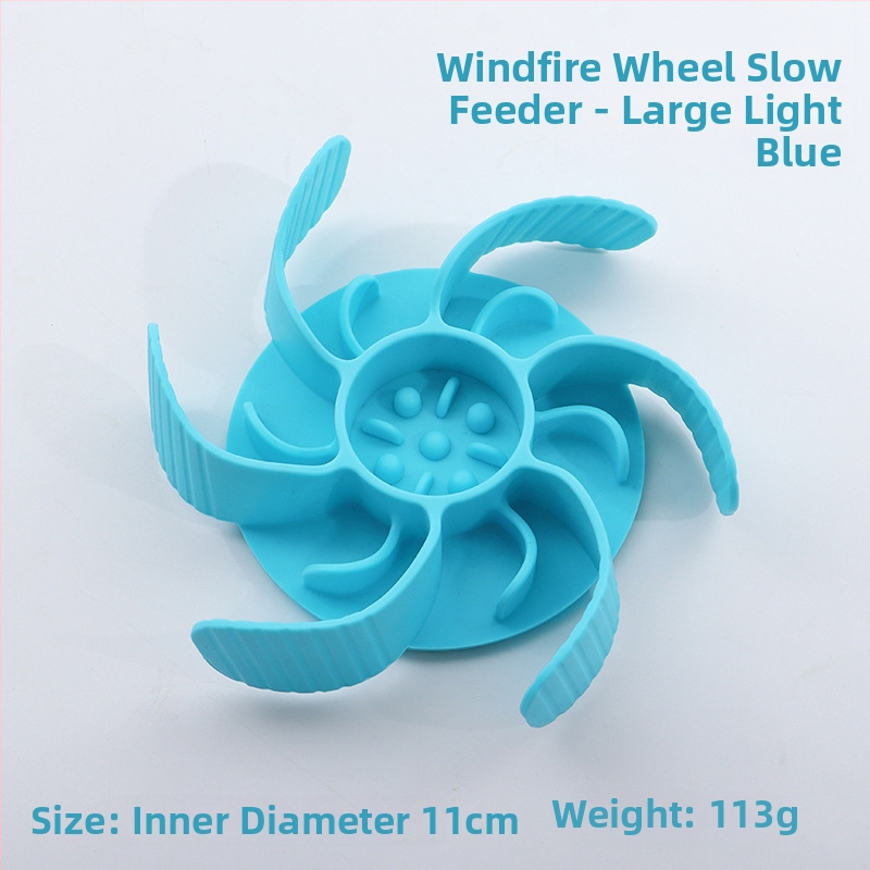 Μπολ αργής τροφοδοσίας για κατοικίδια, σιλικόνη, με βεντούζα, αντι-πνιγμού, για γάτες και σκύλους