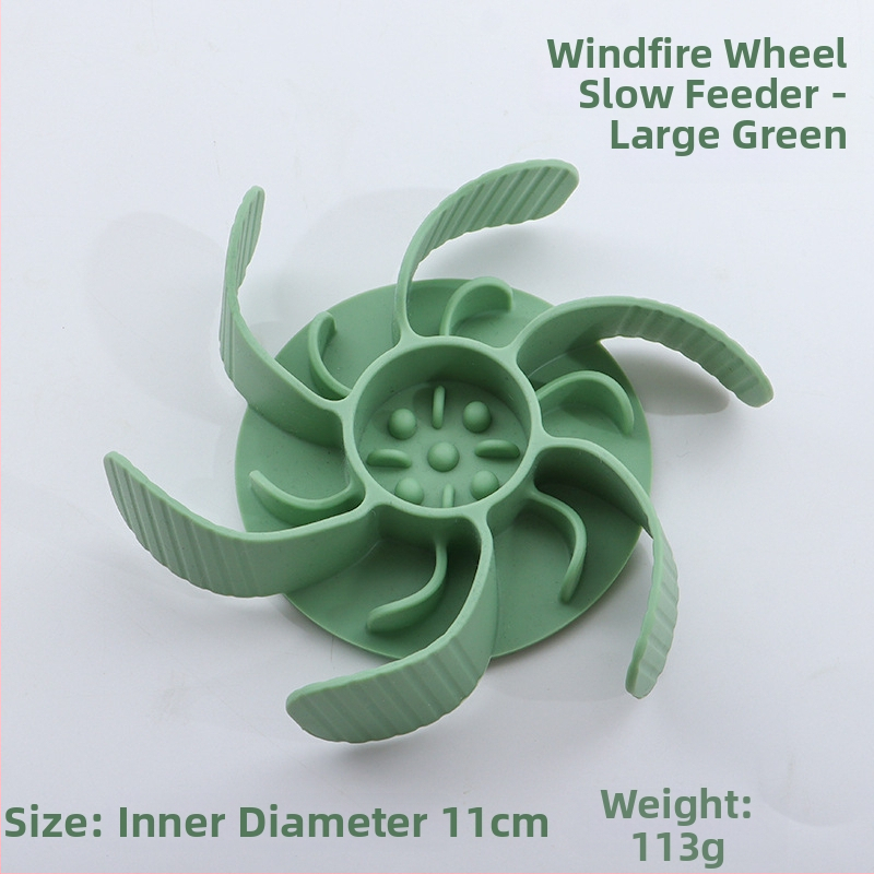 Μπολ αργής τροφοδοσίας για κατοικίδια, σιλικόνη, με βεντούζα, αντι-πνιγμού, για γάτες και σκύλους