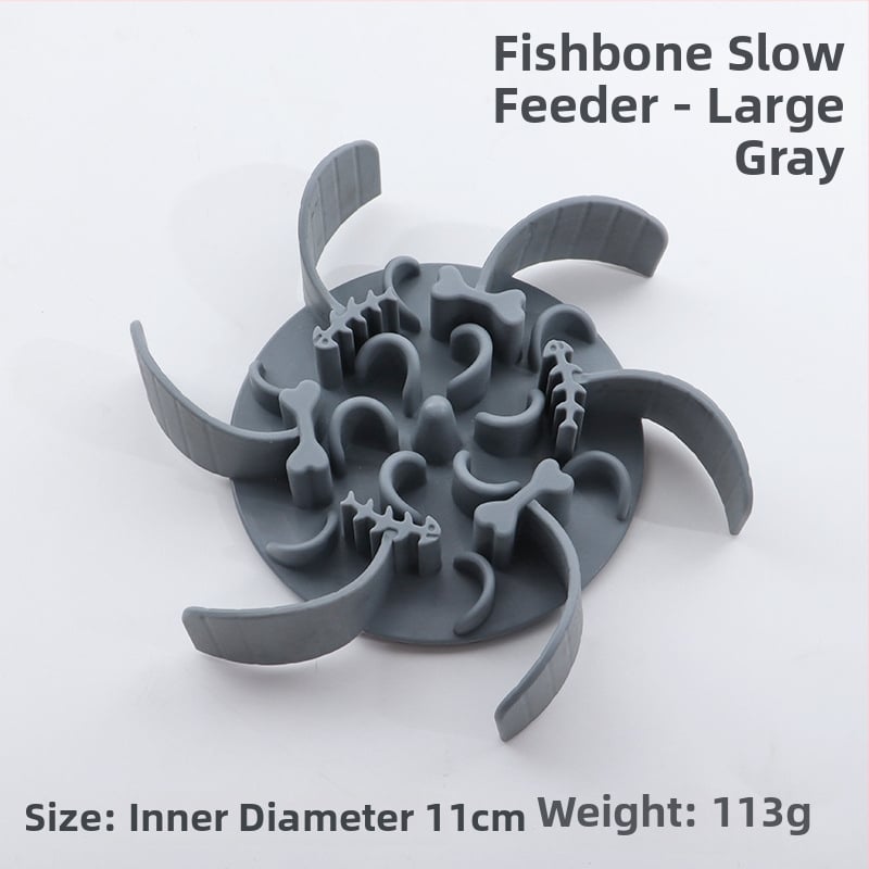 Μπολ αργής τροφοδοσίας για κατοικίδια, σιλικόνη, με βεντούζα, αντι-πνιγμού, για γάτες και σκύλους