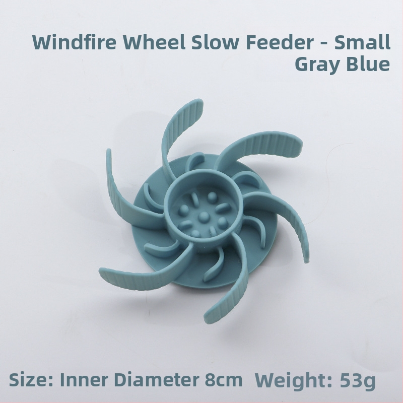 Μπολ αργής τροφοδοσίας για κατοικίδια, σιλικόνη, με βεντούζα, αντι-πνιγμού, για γάτες και σκύλους