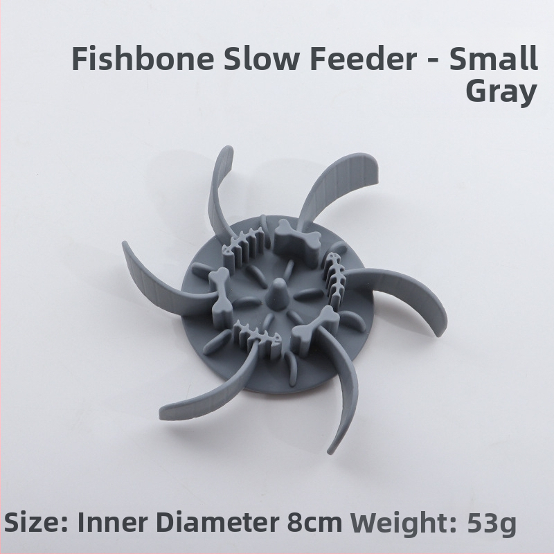 Μπολ αργής τροφοδοσίας για κατοικίδια, σιλικόνη, με βεντούζα, αντι-πνιγμού, για γάτες και σκύλους