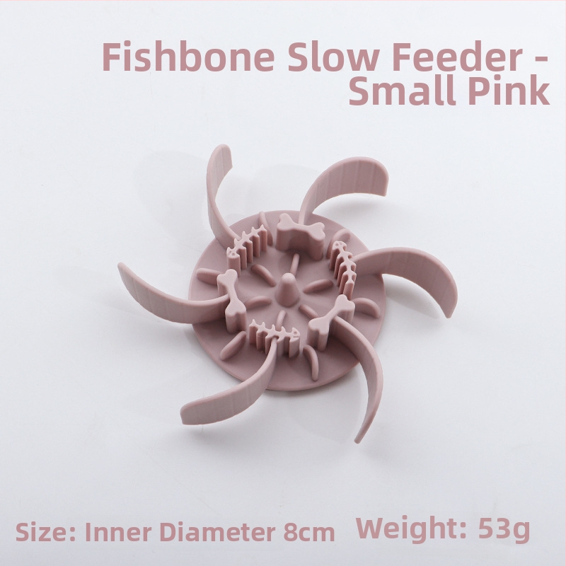 Μπολ αργής τροφοδοσίας για κατοικίδια, σιλικόνη, με βεντούζα, αντι-πνιγμού, για γάτες και σκύλους