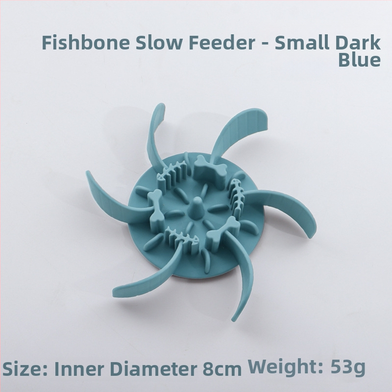 Μπολ αργής τροφοδοσίας για κατοικίδια, σιλικόνη, με βεντούζα, αντι-πνιγμού, για γάτες και σκύλους