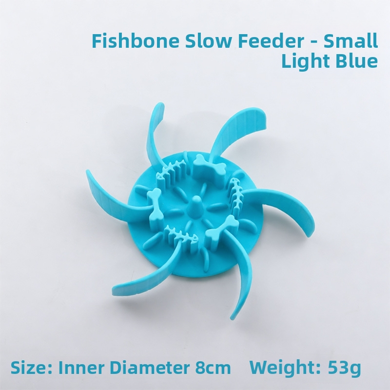 Μπολ αργής τροφοδοσίας για κατοικίδια, σιλικόνη, με βεντούζα, αντι-πνιγμού, για γάτες και σκύλους