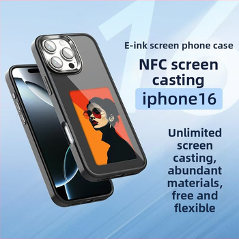 Pouzdro na telefón s Ink Screen a NFC projekciou, matný TPU, prispôsobiteľné, proti nárazu a oderu, kompatibilné s radou iPhone 13–17 Pro Max