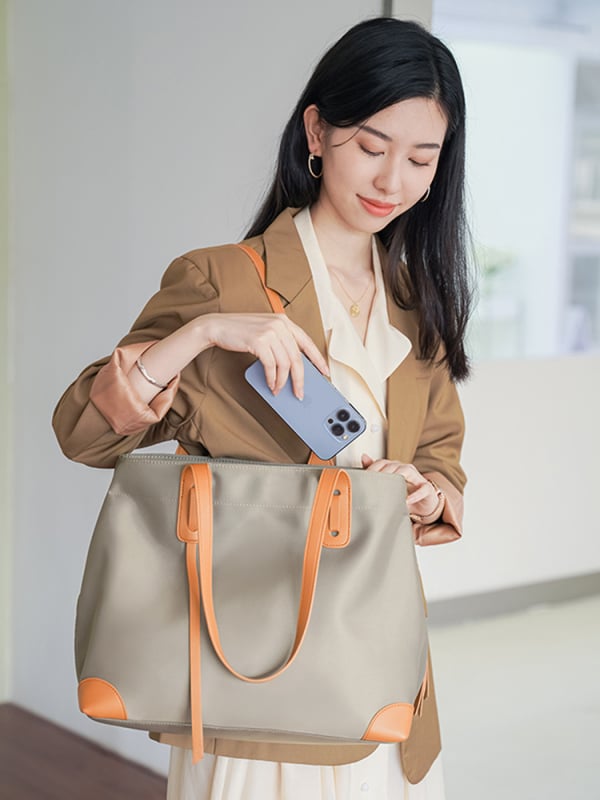 Ženska torba za laptop Tote, urbani stil jednostavnosti, Oxford platno, poliester podstava, svakodnevna uporaba