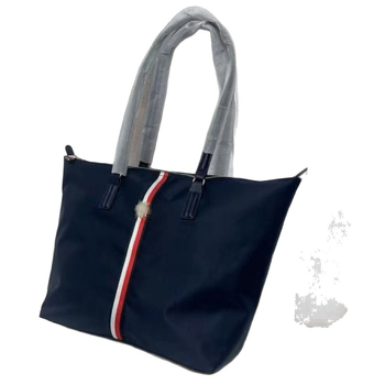 N nylon ženska tote torba preko ramena sa zatvaračem, bez podstavka, laminirana unutarnja pretinac, trodimenzionalni vanjski dizajn, horizontalni kvadratni oblik, pogodna za rekreacijska putovanja