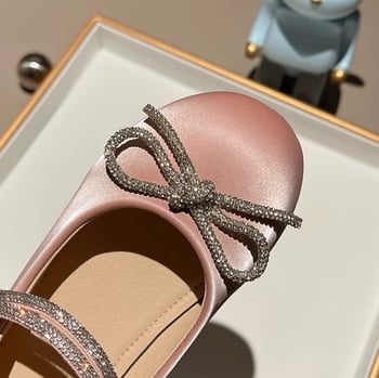 Cipele za djevojčice od mikrovlakana sa zatvaračem na Velcro i potplatom od telećeg tetiva (prozračne, protuklizne)