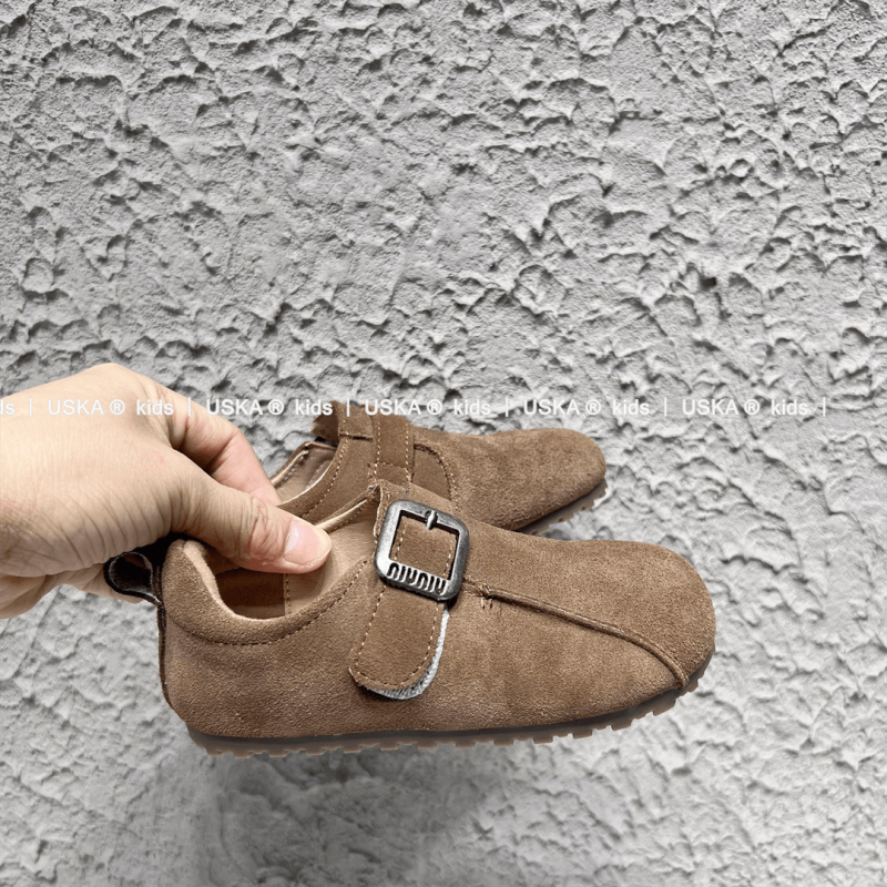 Dječje kožne tenisice s Velcro kopčanjem, retro stil, niski gornji dio, gumena potplata