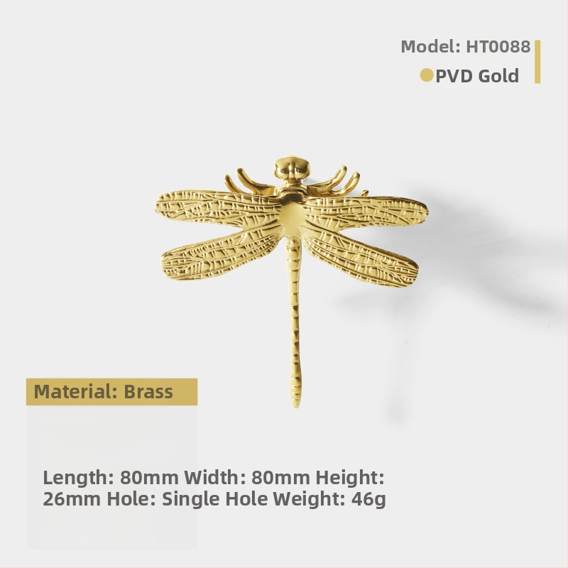Mesinga ručka za ormar, Angel Dragonfly, nordičkog stila, kovana