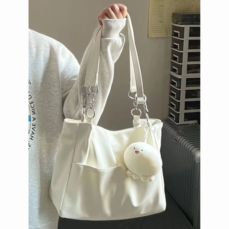 Crossbody tote torba - Unisex, pamuk, mini veličine, unutarnja džep s zatvaračem