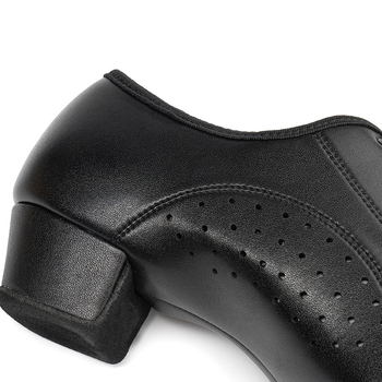 Férfi bőr professzionális latin tánc cipő – lapos sarok, puha talp, légáteresztő