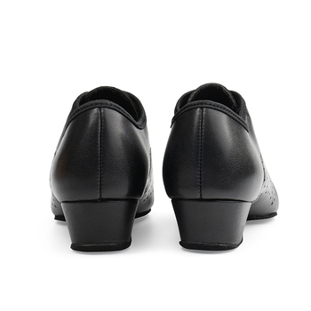 Férfi bőr professzionális latin tánc cipő – lapos sarok, puha talp, légáteresztő