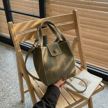 Unisex bucket bag od PU-a, magnetno zatvaranje, džep za telefon, oblik košare