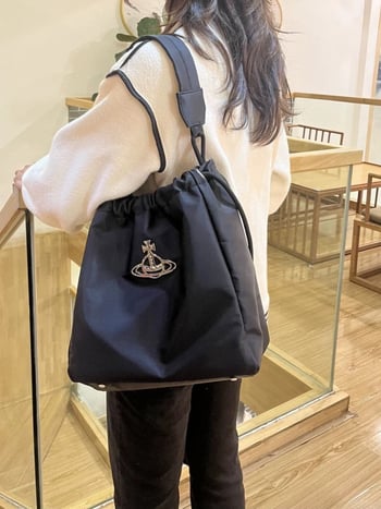 Νάιλον τσαντάκι bucket με κορδόνι, θήκη για κινητό και λαμιναρισμένη θήκη με φερμουάρ