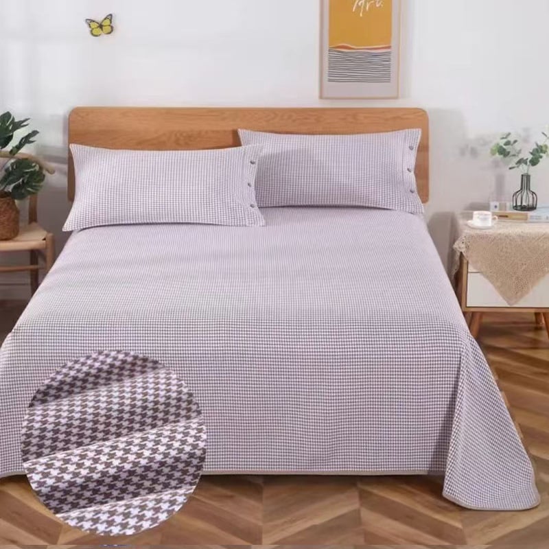 Set de pat din bumbac Jacquard, model floral, stil modern minimalist, trei piese, calitate I