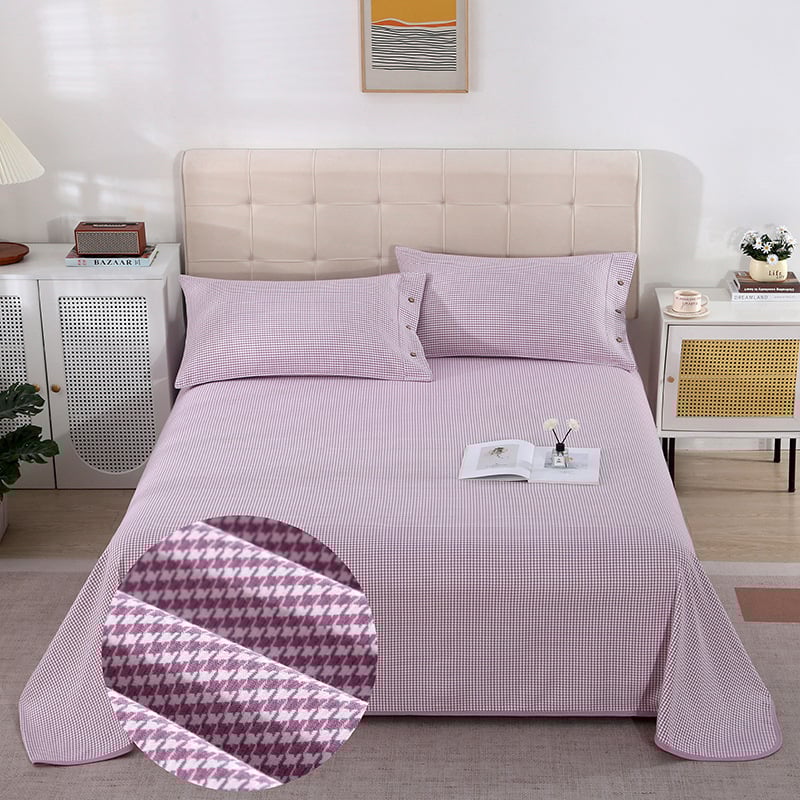 Set de pat din bumbac Jacquard, model floral, stil modern minimalist, trei piese, calitate I