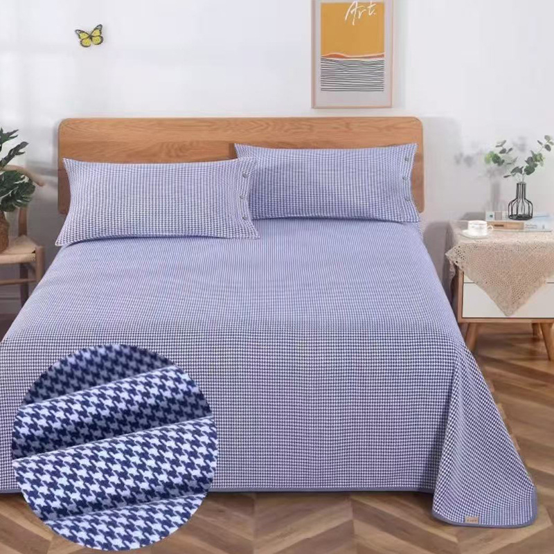 Set de pat din bumbac Jacquard, model floral, stil modern minimalist, trei piese, calitate I