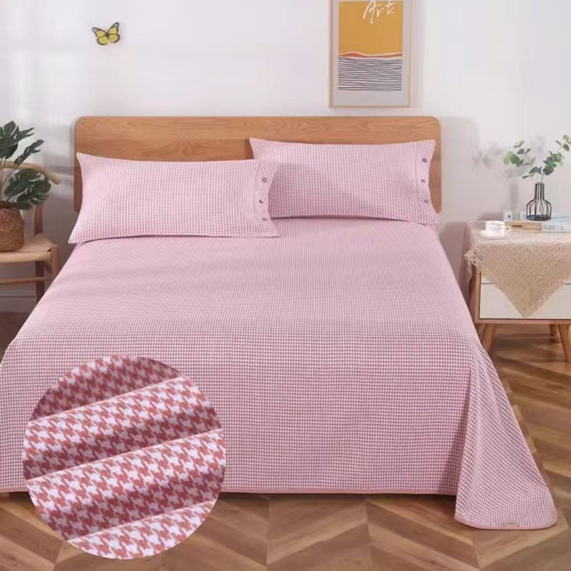 Set de pat din bumbac Jacquard, model floral, stil modern minimalist, trei piese, calitate I