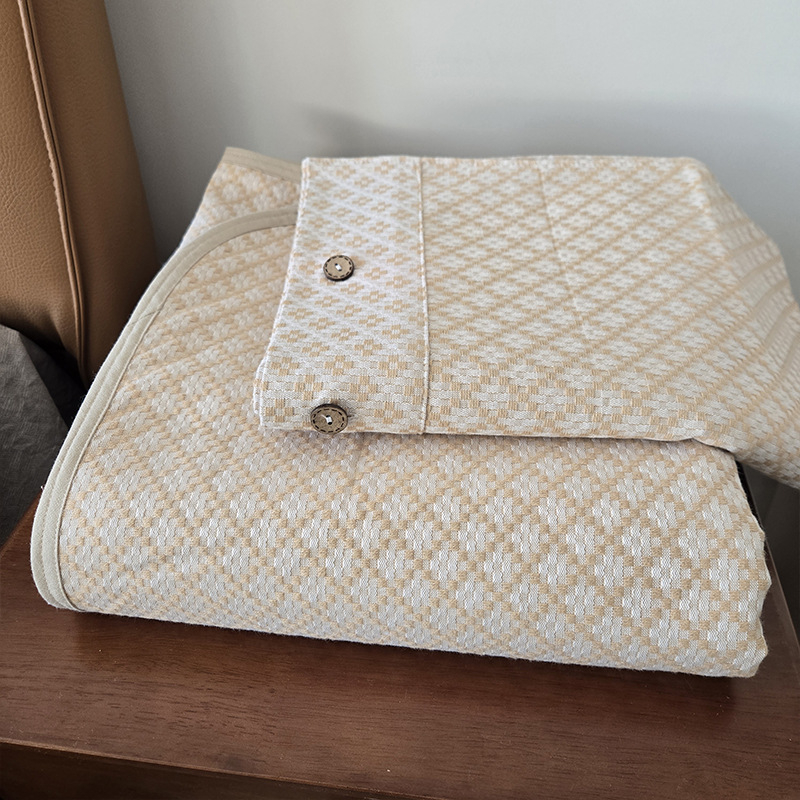 Set de pat din bumbac Jacquard, model floral, stil modern minimalist, trei piese, calitate I