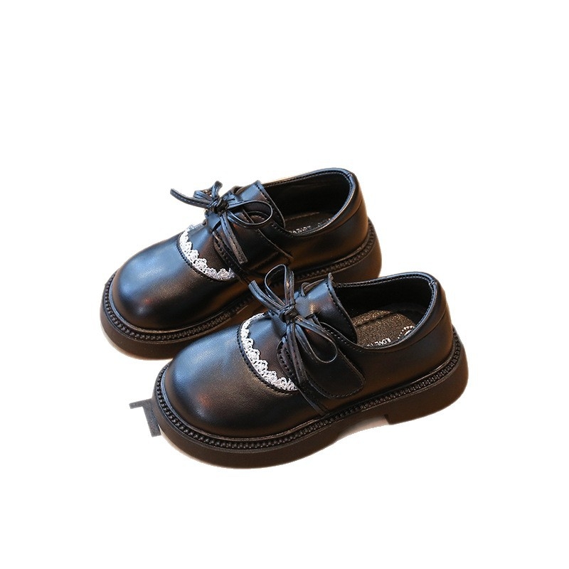 PU kože cipele za djevojčice, korejski retro stil, Velcro zatvaranje, gumeni đon, stil princeze