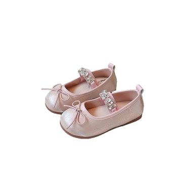 Cipele za djevojčice od PU kože sa Velcro kopčom, Bowknot detalj, gumeni potplat, princess stil