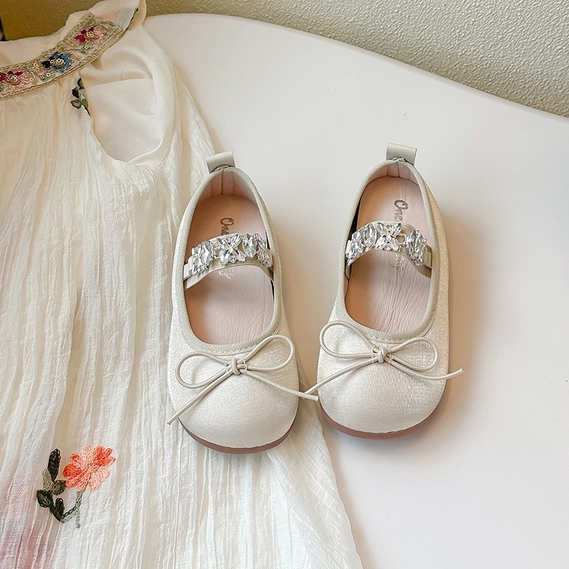 Cipele za djevojčice od PU kože sa Velcro kopčom, Bowknot detalj, gumeni potplat, princess stil