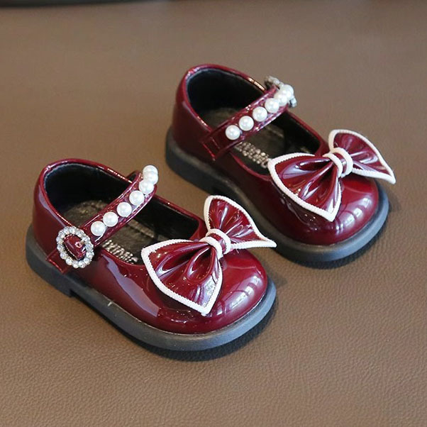 Crvene cipele za bebe djevojčice 1–2 godine, stil princeze, protuklizna mekana potplata, s Velcro trakom