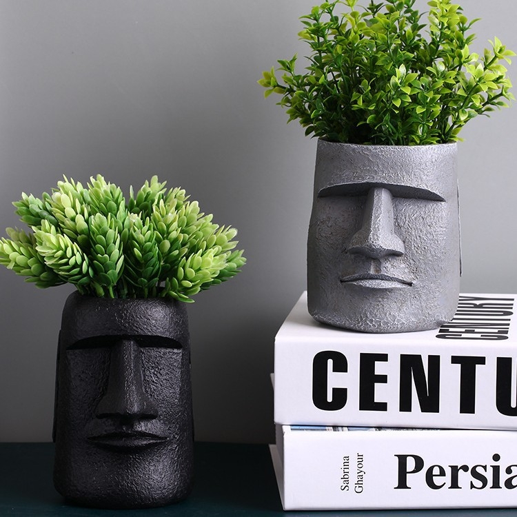 Statua‑vaza od smole za suho cvijeće i sukulente — Materijal: sintetička smola; Brand: Top Rhyme; Kategorija: Zanat od smole; Pakiranje: kartonsko pakiranje