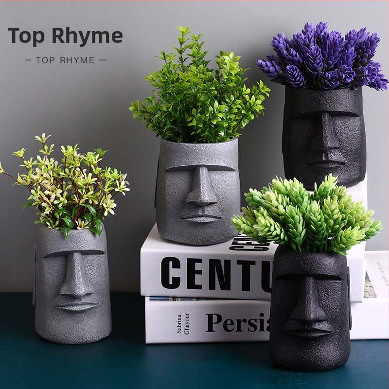 Statua‑vaza od smole za suho cvijeće i sukulente — Materijal: sintetička smola; Brand: Top Rhyme; Kategorija: Zanat od smole; Pakiranje: kartonsko pakiranje