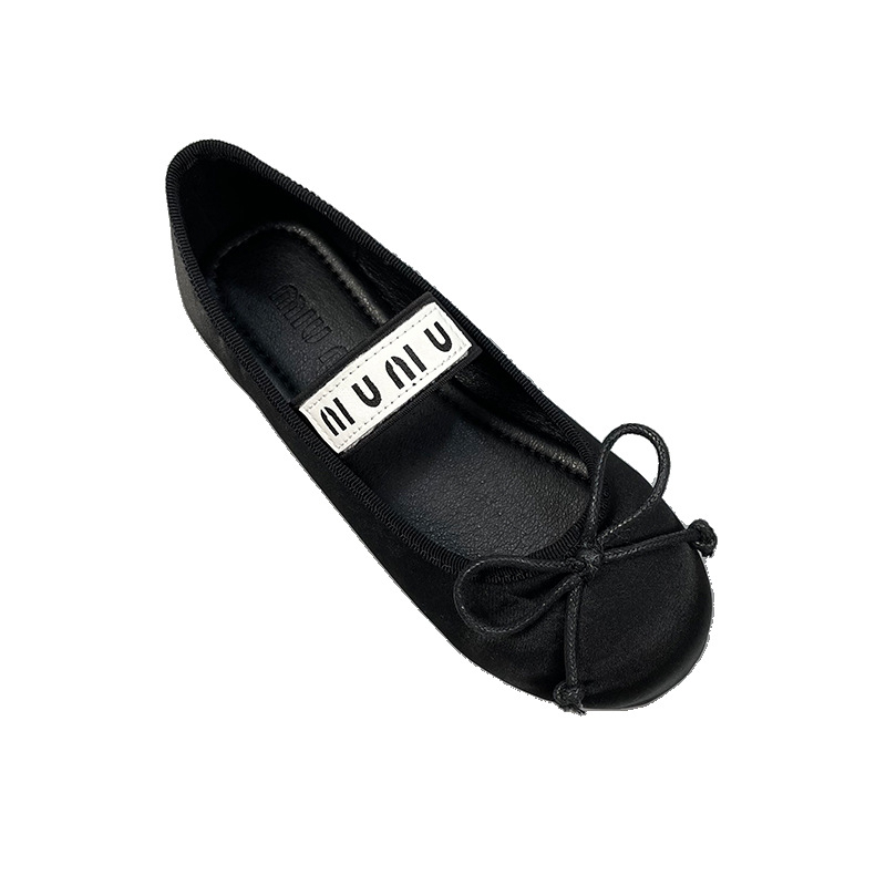 Dječje satenske baletanke s gornjim dijelom od svile, mekana potplata, protuklizne, korejski stil