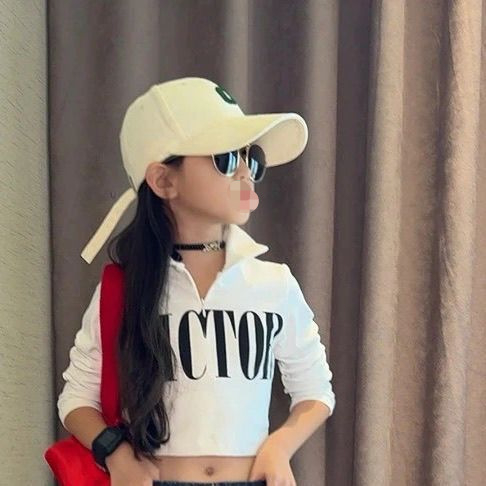 Két darabos Corduroy szett lányoknak, hosszú ujjú, betűs mintázat, koreai változat, 2025 tavasz