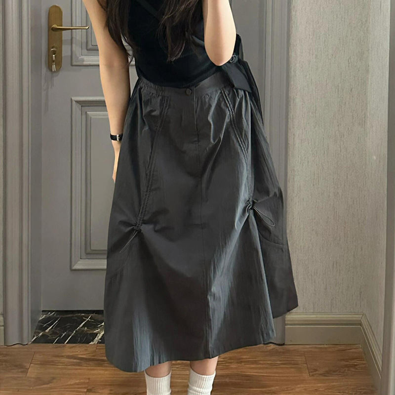 A-linijska suknja, s vezicom, srednja duljina, 30–50% spandex, mikroelastična