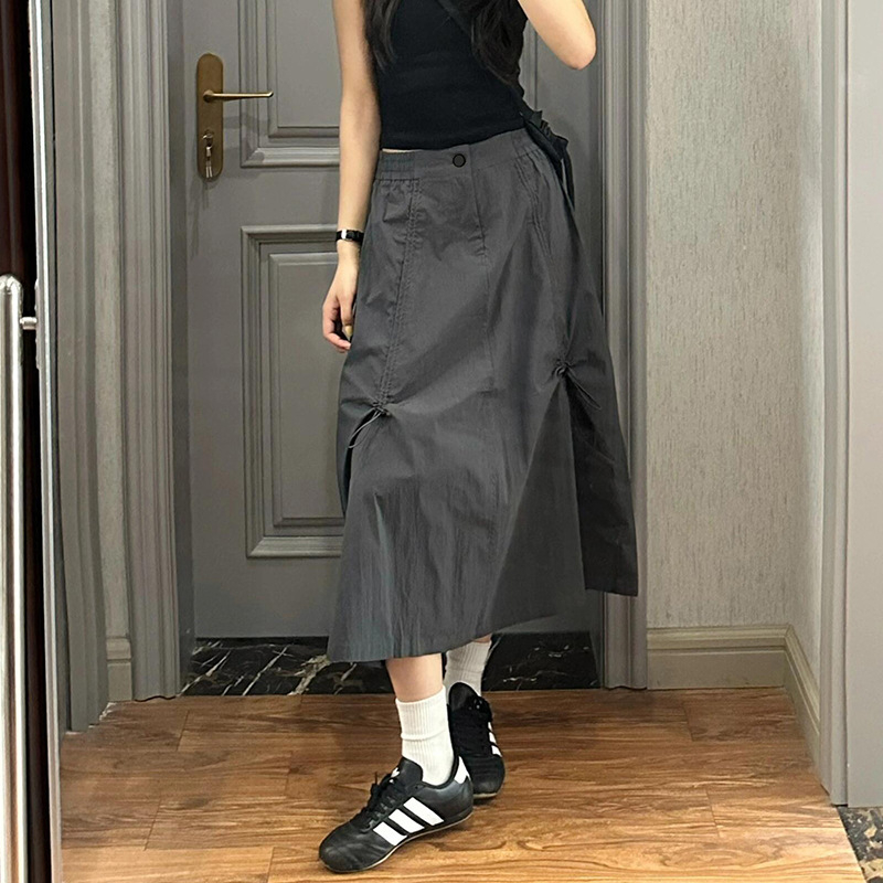 A-linijska suknja, s vezicom, srednja duljina, 30–50% spandex, mikroelastična