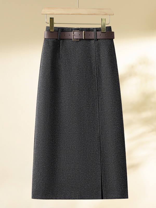 Fustă A-line, lungime midi, țesătură din poliester, principală din bumbac, stil literar-retro