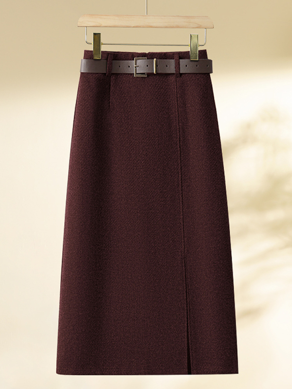 Fustă A-line, lungime midi, țesătură din poliester, principală din bumbac, stil literar-retro